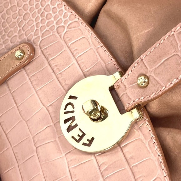 FENDI Pink Leather Tote Bag - Picture 8 of 16